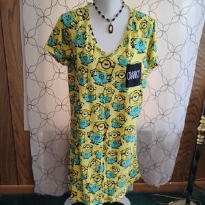 Cranky Yellow and Blue Pajama Dress